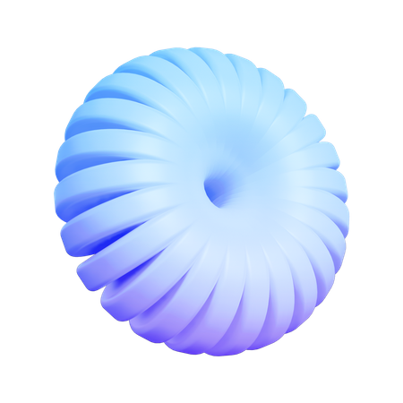 Forma abstrata de anel espiral  3D Icon