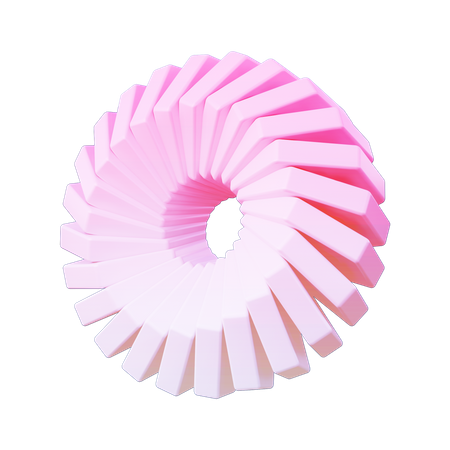 Forma abstrata de anel espiral  3D Icon