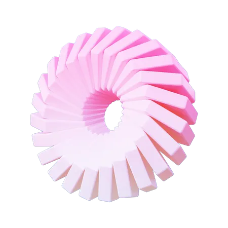 Forma abstrata de anel espiral  3D Icon