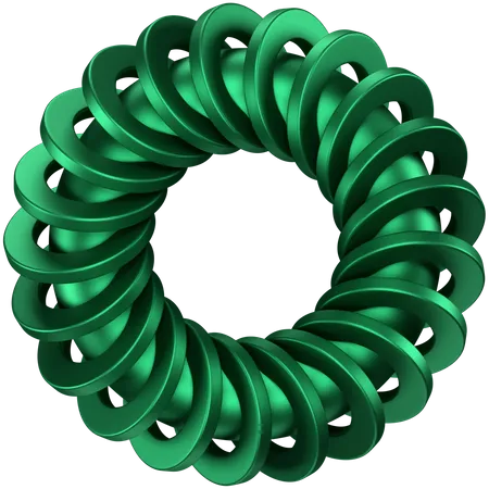 Forma abstrata de anel espiral  3D Icon