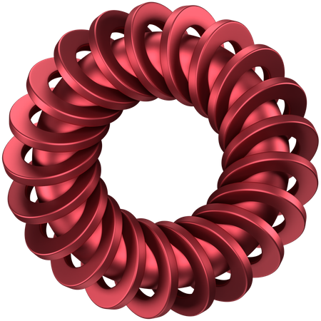 Forma abstrata de anel espiral  3D Icon