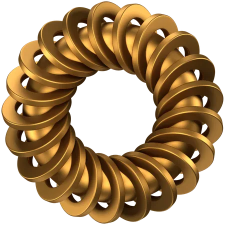 Forma abstrata de anel espiral  3D Icon