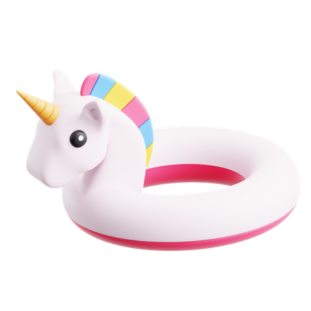 Anello gonfiabile con unicorno  3D Icon