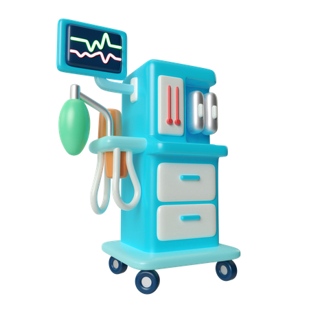 Anesthesia Machine  3D Illustration