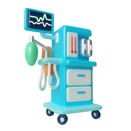 Anesthesia Machine 3D Illustration