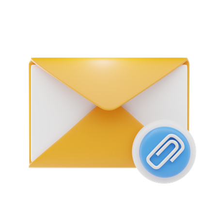 Anexo de arquivo de e-mail  3D Icon