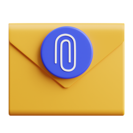 Anexo de arquivo de e-mail  3D Icon