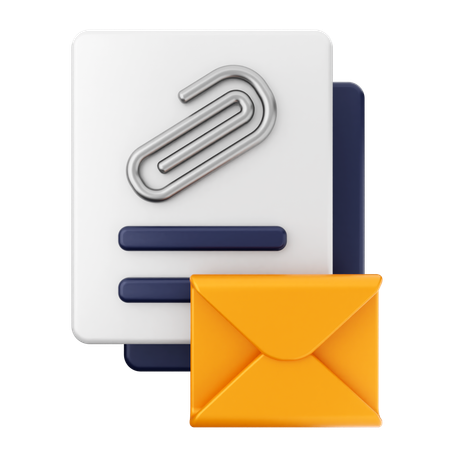 E-mail de anexo  3D Icon