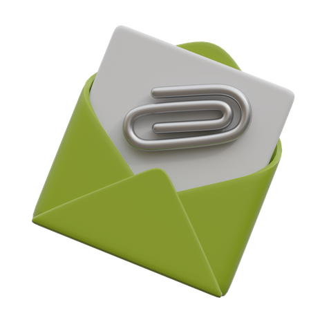 Anexos de arquivos de e-mail  3D Icon