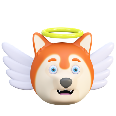 Chien ange  3D Emoji