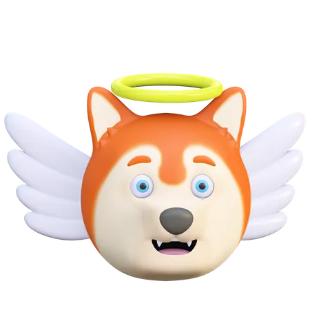 Chien ange  3D Emoji