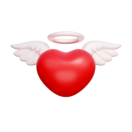 Ange coeur  3D Icon
