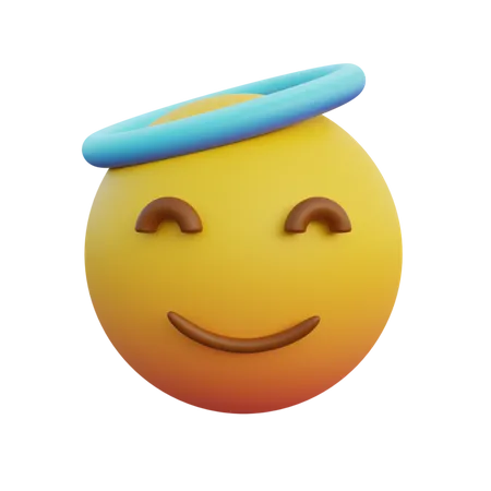 Émoticône d'ange  3D Emoji