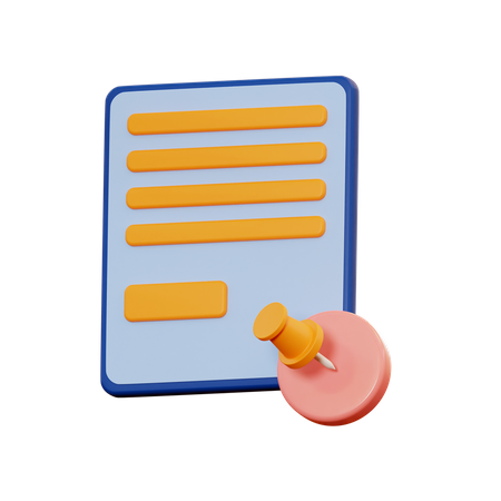 Angeheftete Aufgabe  3D Icon