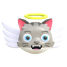 3d cat emoji illustration