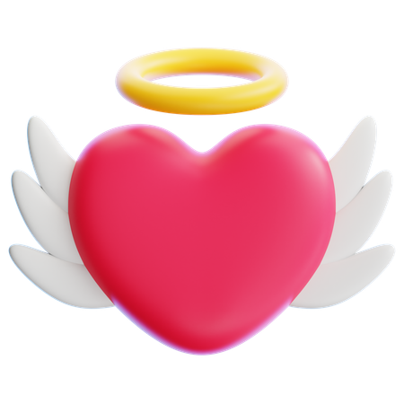 Corazón de Angel  3D Icon