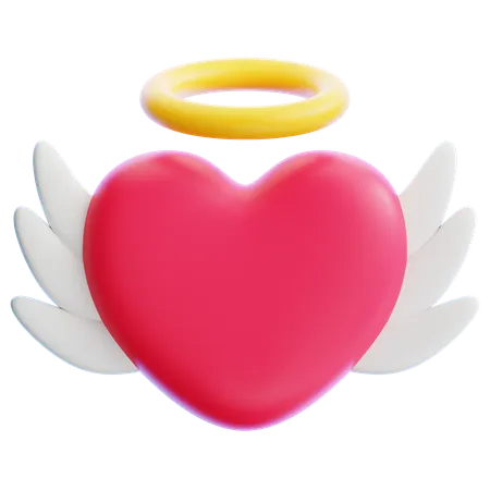 Corazón de Angel  3D Icon