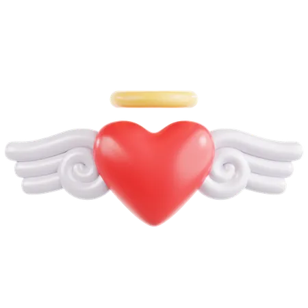 Corazón de Angel  3D Icon