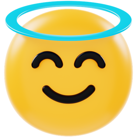 Angel Emoji  3D Icon