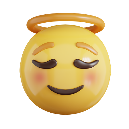 Angel Emoji  3D Icon