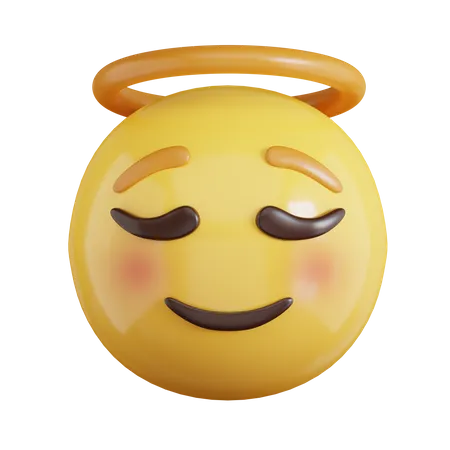 Angel Emoji  3D Icon