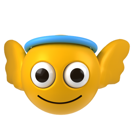 Angel Emoji  3D Icon