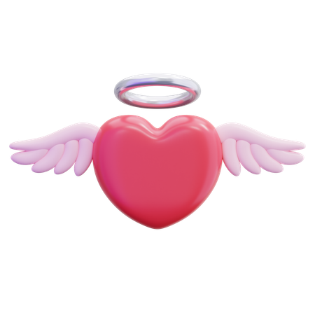 Angel Heart Wings  3D Icon