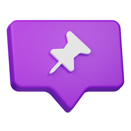 Angepinnter Chat  3D Icon