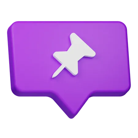 Angepinnter Chat  3D Icon