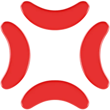 Anger Symbol  3D Icon
