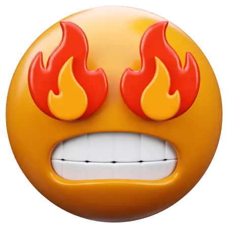 Anggry Fire Emoji  3D Icon