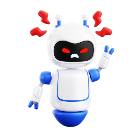 怒ったロボット  3D Icon