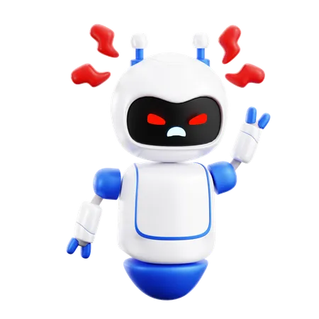 怒ったロボット  3D Icon