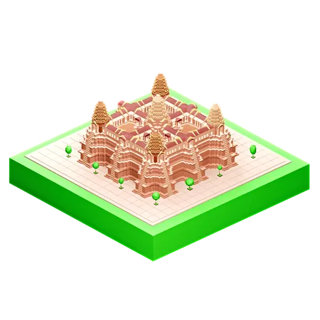 Angkor Wat  3D Icon