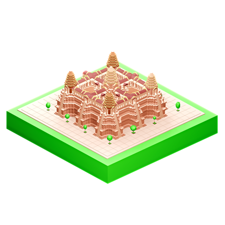 Angkor Wat  3D Icon