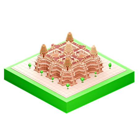 Angkor Wat  3D Icon