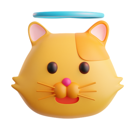 Angle Cat Emoji  3D Icon