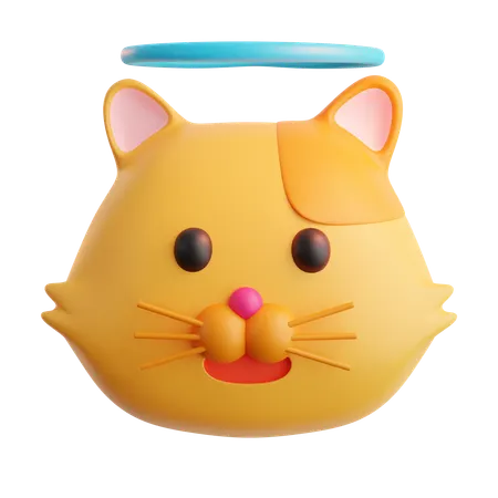 Angle Cat Emoji  3D Icon