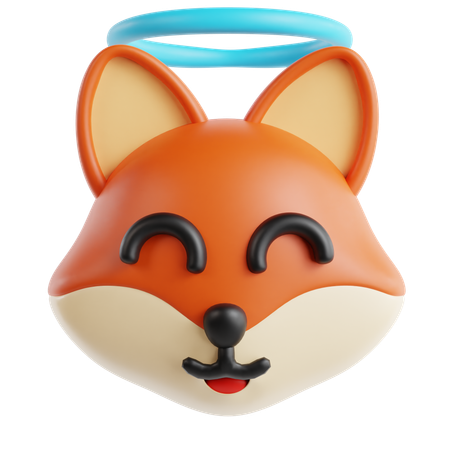 Angle Fox Emoji  3D Icon