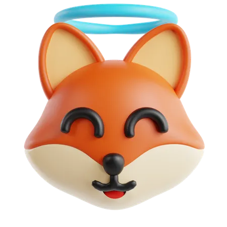 Angle Fox Emoji  3D Icon