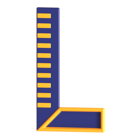 Angle Ruler  3D Icon