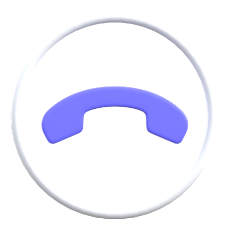 斜めの受話器  3D Icon