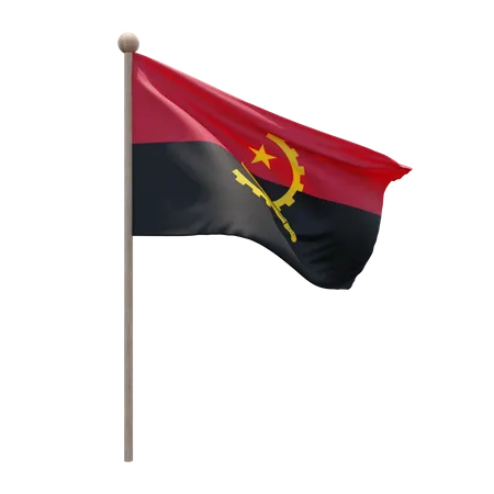 Asta de bandera de angola  3D Flag