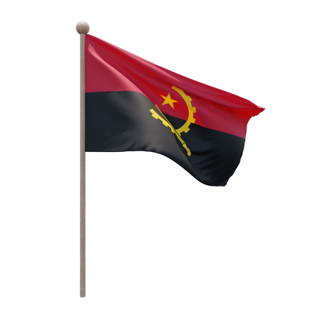 Angola Fahnenmast  3D Icon