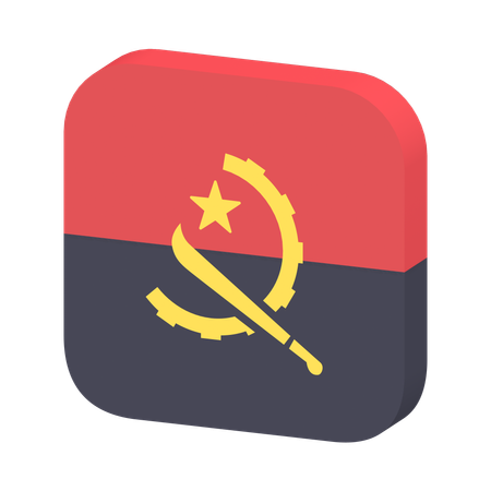 Angola Flag  3D Icon