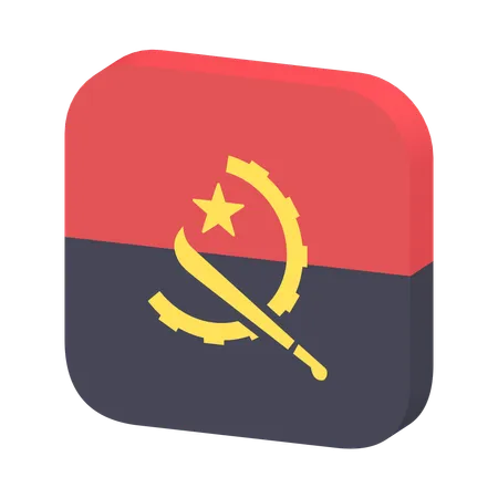 Angola Flag  3D Icon