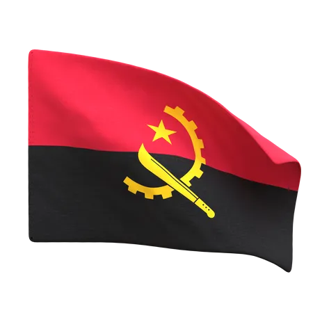 Angola Flag  3D Icon