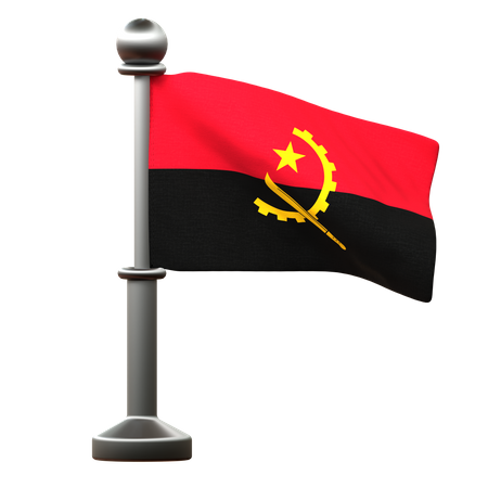 Angola Flag  3D Icon
