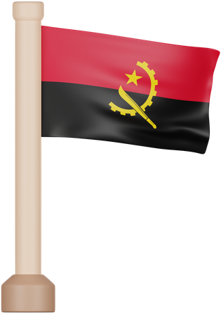 Angola-Flagge  3D Icon