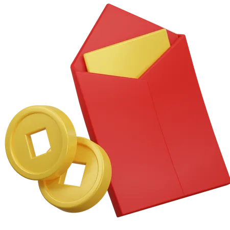 Get A Stunning 3 D Chinese Angpao Icon To Add A Festive Touch To Your Designs Or Presentations This Beautifully Designed Icon Captures The Essence Of The Traditional Red Envelope Used In Chinese Culture 3D Icon